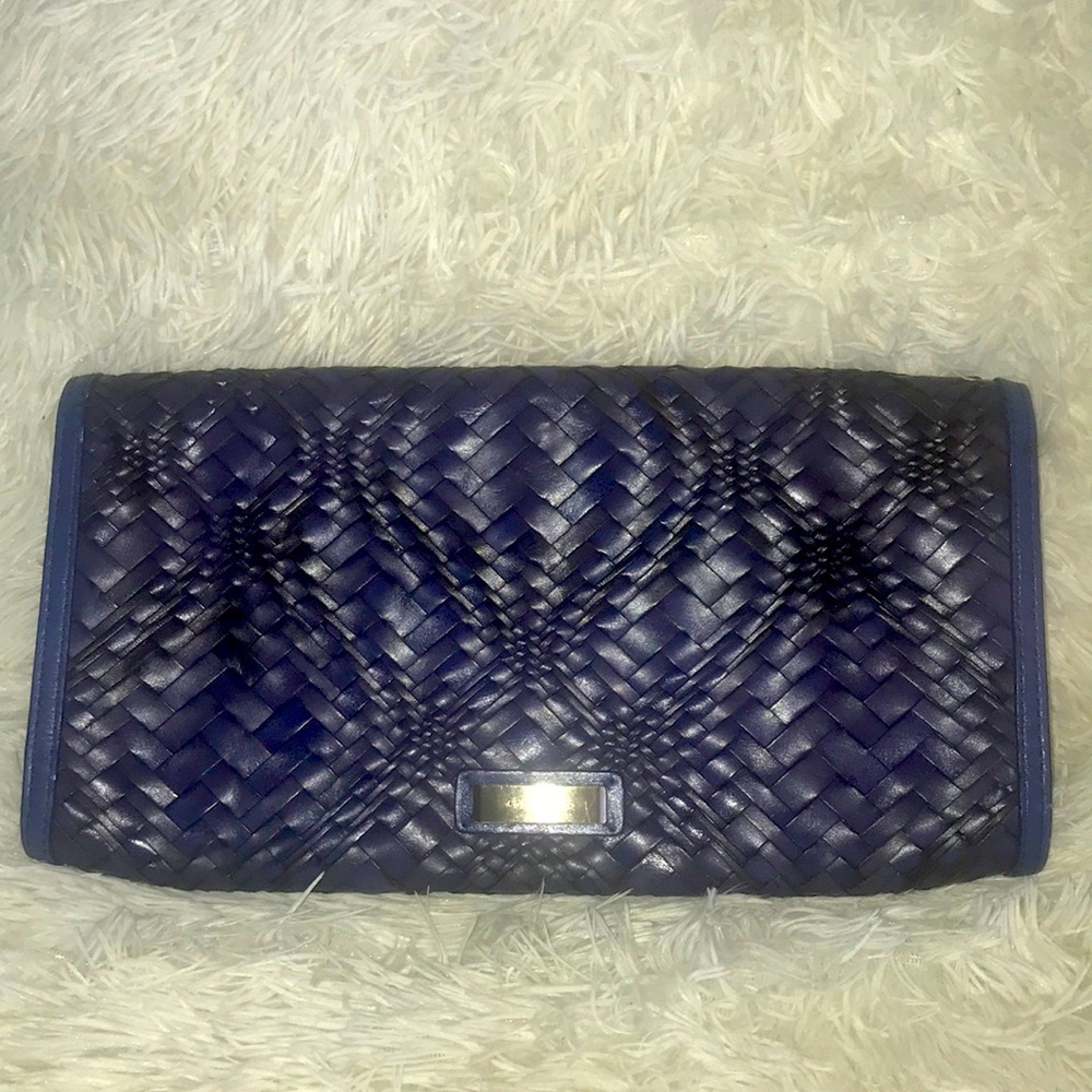 Cole Haan Genevieve Optical Weave Leather Clutch